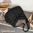 thumbnail image 5 of Bolso bandolera de lona tipo hobo para mujer y hombre, bolso de hombro, bolso de mano informal, 5 of 5