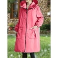 thumbnail image 4 of Dgankt Rain Jacket Women Rainproof Jacket Waterproof and Breathable Long Size with Hood Hiking Raincoat Ordinary Warm Windbreaker,Size XL-3XL, 4 of 4