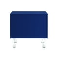 thumbnail image 5 of Andres Navy Side Table - Lacquer-Finish, Lucite Leg,, 5 of 9