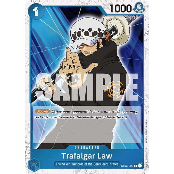 One Piece Premium Booster Common Trafalgar Law ST03-008 [Jolly Roger Foil]