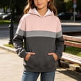 thumbnail image 3 of MexChoioe Boys and Girls Hoodie Hooded Sweatshirt Color‑Blocked Casual Long Sleeve with Pockets Versatile for Back to School and Daily, 3 of 5