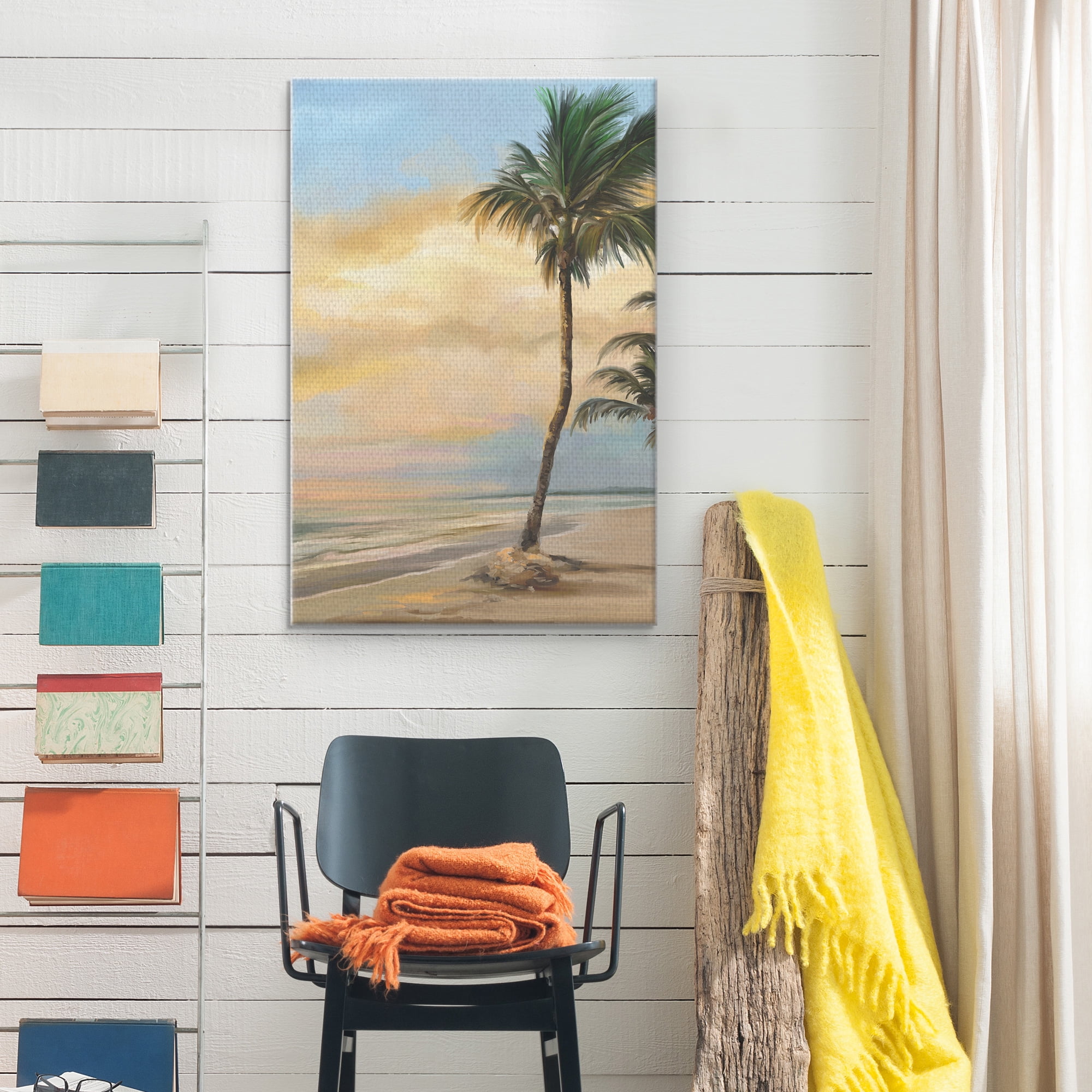 Masterpiece Art Gallery Tropical Dawn Crop Palm By Studio Arts Canvas Art Print 24" x 36"