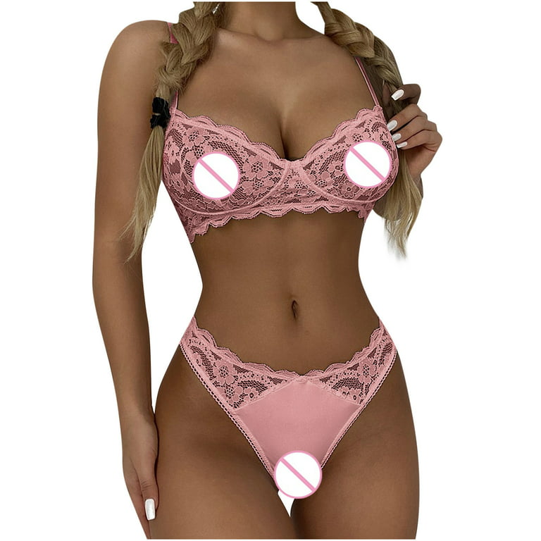 Sexy Lingerie for Women Women Sexy Lingerie Set Women Sexy Lace Lingerie  Set Strappy Bra And Panty Set Two Piece Babydoll Crotchless Lingerie  Lingerie Sets Plus Size Christmas Lace Lingerie 