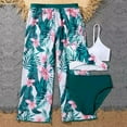thumbnail image 2 of Utlike Girls Swimwear Floral Print 2 Piece Swimsuit Students 3 Piece Pant Swimsuit Cute Beach Bathing Suit For Sweet Girls Size 11 Years-12 Years, 2 of 3