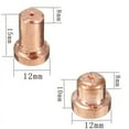 thumbnail image 2 of 10pcs Extended Long Tip Electrode & Plasma Cutter Nozzles for PT31 LG40 40A, 2 of 6