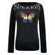 thumbnail image 4 of Blusa de manga larga informal con estampado de amor hueco de encaje con cuello redondo para mujer Pompotops gfhjh17413, 4 of 4