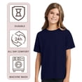 thumbnail image 5 of Crown Craze® Youth Ecosmart Short Sleeve T-Shirt, 50/50 Cotton/Polyester Classic Fit Crew Neck Tee (Deep-Red, L), 5 of 6