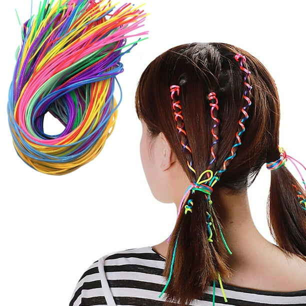 Colorful Plastic Hair Braiding String DIY Hip-Hop Hairband Rope