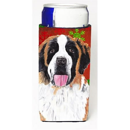 

Saint Bernard Red Green Snowflake Christmas Michelob Ultra s for slim cans