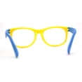 thumbnail image 4 of Boys Crushproof Flexible Rubber Horn Rim Blue Light Filter Computer Glasses Yellow Blue, 4 of 4