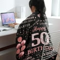 thumbnail image 4 of 50th Birthday Gifts for Women, 50th Birthday Gift Blanket, Gift for 50th Birthday Woman, 50 Year Old Gifts for Women 50th Birthday Gift Ideas, Happy 50th Birthday Gifts for Women Friends, 4 of 5