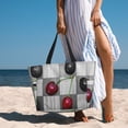thumbnail image 6 of Balery Cherries laid Beach Travel Bag - Water-Resistant, Large Capacity Lightweight Tote with 7 Pockets for Women and Men - Perfect for Beach, Pool, Gym, and Travel, 6 of 7