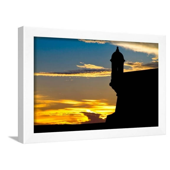El Morro Fort at Sunset, Puerto Rico, Scenic Framed Art Print Wall Art by George Oze Sold by Art.Com