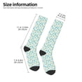 thumbnail image 2 of Naloa Daisy Floral A Thigh High Socks Extra Long Stretchy Sock Women Over Knee High Opaque Stocking Daily Wear, 2 of 6