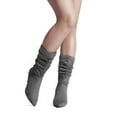 thumbnail image 3 of BURUDANI Women's Fashion Pointed Toe Mid Calf Boots Stiletto High Heel Slouch Zipper Boots KIMLY LIGHT/GREY/SUEDE Size 6, 3 of 5