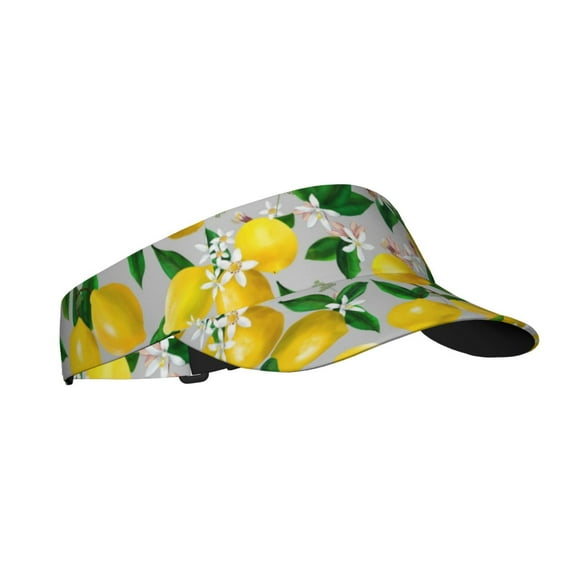 Balery Lemon Seamless Pattern Oil Painting Effect Sport Wear Athletic Visor Sun Sports Visor Hat Visor Adjustable Cap for Women and Men (One Size)