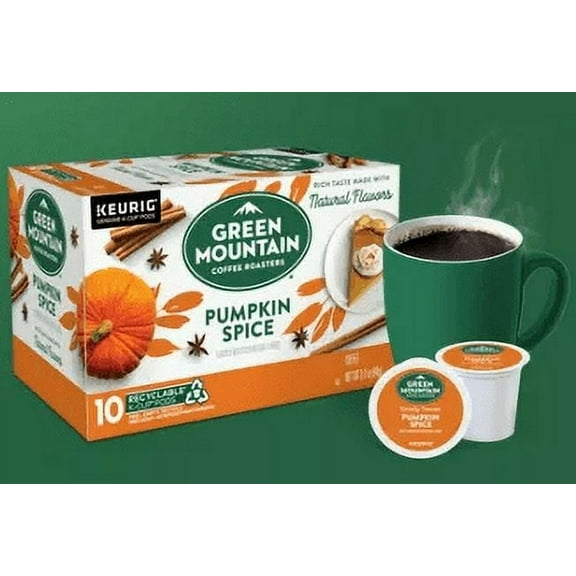 Green Mountain Coffee Roasters Pumpkin Spice Coffee, Keurig Single-Serve K-Cup Pods, 10 Count