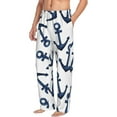 thumbnail image 2 of Balery Navy Blue Anchor print Men's Pajama Pants,Ultra Lightweight Pjs,Lounge Pant-XX-Large, 2 of 9