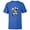 Royal, variant on Disney Mickey Mouse #28 Game Time Football Catch Sports - Short Sleeve T-Shirt for Kids - Customized-White