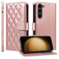thumbnail image 4 of Crossbody Wallet Case for Samsung Galaxy S22, Credit Card Slots Elegant PU Leather Magnetic Closure Shoulder Strap Purse Phone Case Flip Kickstand Full Body Protection Cover for Women Girls, Rosegold, 4 of 13