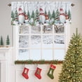thumbnail image 5 of Christmas Gnome Valances for Windows, Winter Xmas Trees Bird Snowflakes White Wood Rod Pocket Valance Short Window Treatments Curtains for Kitchen Bathroom Bedroom Decor, 60 x 18 Inches, 5 of 9