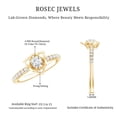 thumbnail image 5 of Rosec Jewels Lab Grown Diamond Flower Promise Ring for Engagement (EF-VS Quality Certified), 18K Yellow Gold, US 4.00, 5 of 8