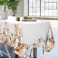 thumbnail image 4 of Eucalyptus Leaves Fabric Waterproof Tablecloth,Rectangle Watercolor Wrinkle Oil-Proof Resistant Table Cover for Dining Table, Buffet Parties and Campin,Orange Leaves(60" x 120" inch), 4 of 6