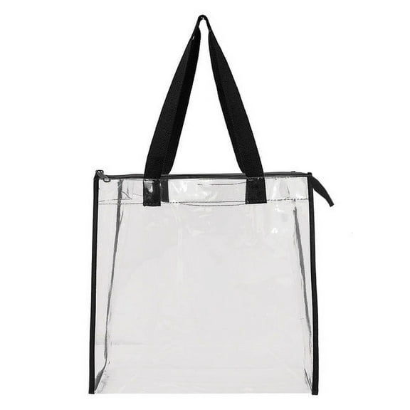 OAD Clear Zippered Tote with Full Gusset
