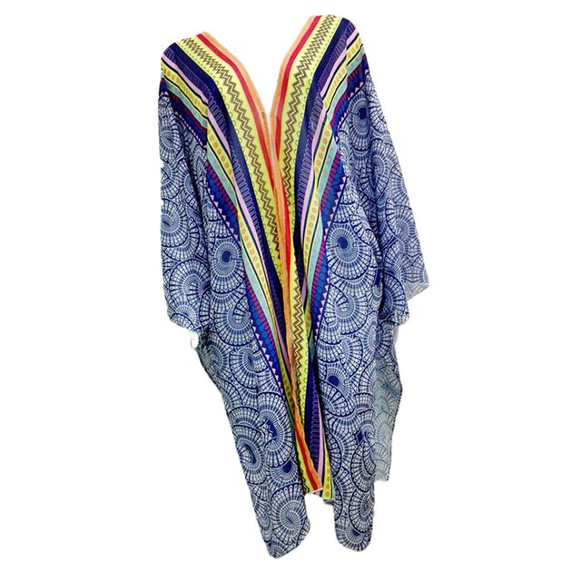 Mujeres Beach Cardigan Impreso Bohemia Fabric Long Sleeve Bikini Cover METRO Salvador Dali Cubierta de la playa ARRIBA