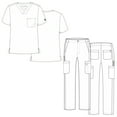 thumbnail image 4 of Maevn EON Men's One Chest Pocket V-Nect Top & Men's Mesh Pant Scrub Set, 4 of 5