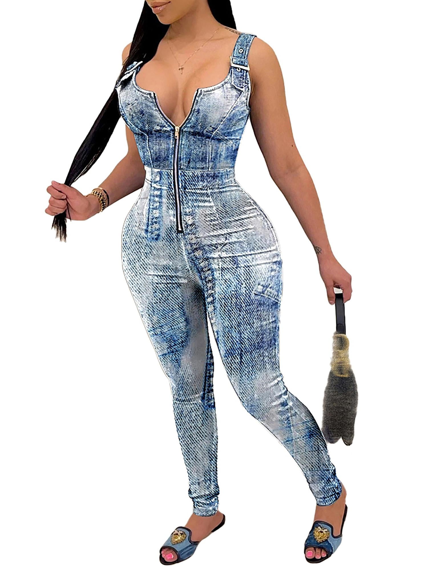 Full body jean jumpsuit Clearance