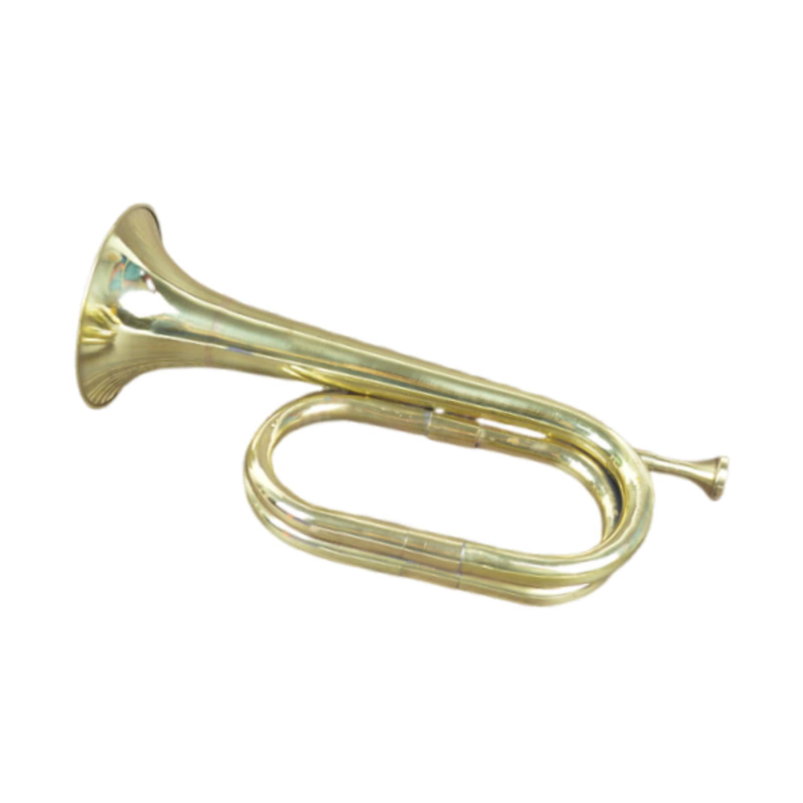 JWQFBC Trumpet Bugle Brass Instrument Blowing Gold Gilded Copper Retro Cavalry Trumpet