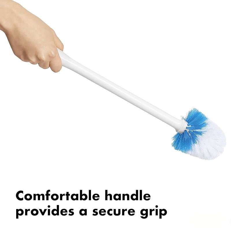 Good Grips Compact Toilet Brush & Canister, White, 6" x 4-3/4" x 17-1/4" h