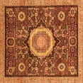 thumbnail image 1 of Ahgly Company Indoor Square Abstract Orange Modern Area Rugs, 5' Square, 1 of 4