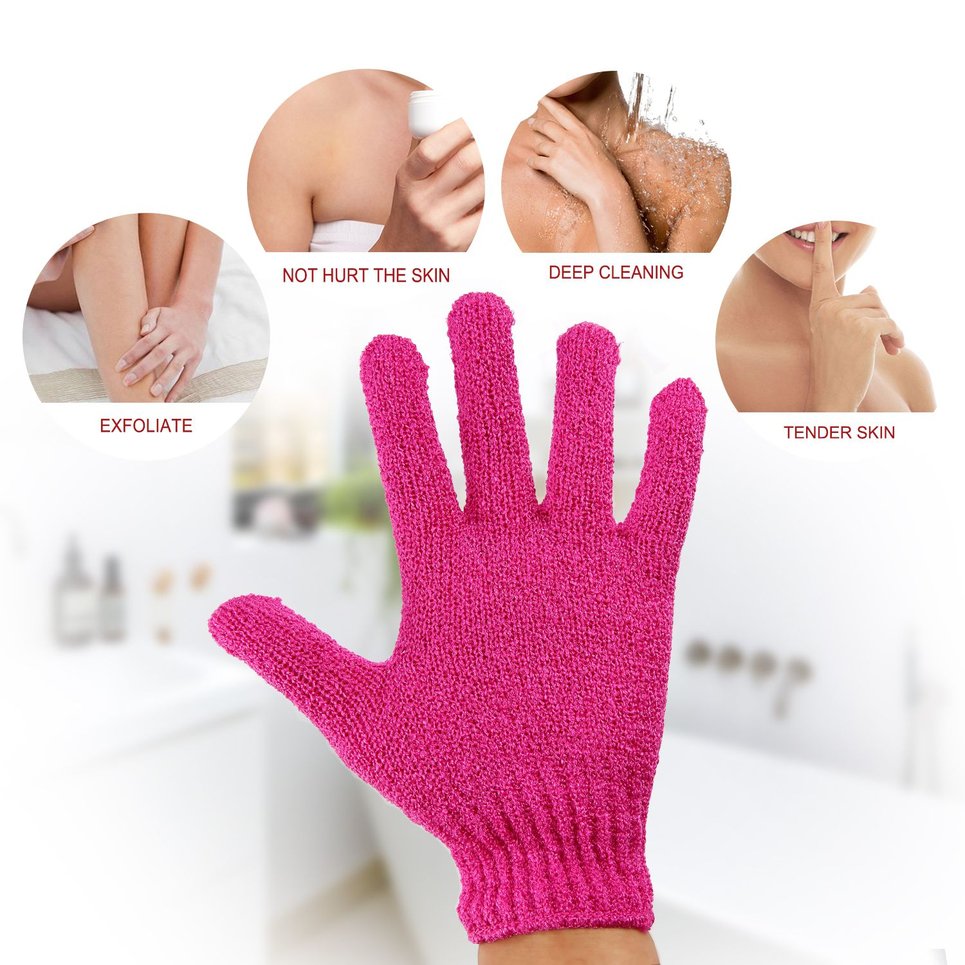 Exfoliating Glove Full Body Scrub Dead Cells Soft Skin Blood