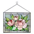 thumbnail image 2 of DOLITY Stained Hangings, Decorative Flower Stained Glass Window, Handcrafted Stained , Peony, 2 of 8