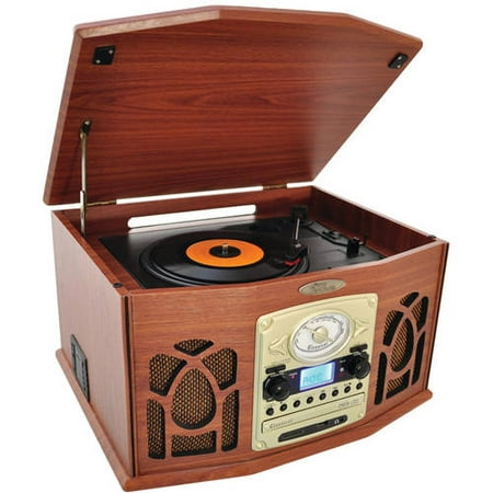 Pyle Home Bluetooth Retro Vintage Classic Style Turntable Vinyl Record Player with Vinyl-to-MP3 Recording