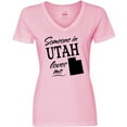 thumbnail image 3 of Inktastic Someone in Utah Loves Me Women's V-Neck T-Shirt, 3 of 5