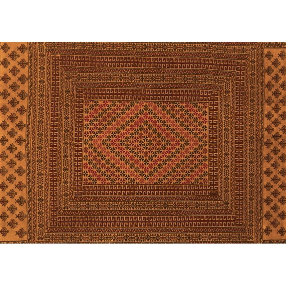 Ahgly Company Indoor Rectangle Persian Orange Traditional Area Rugs, 5' x 8'