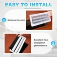 thumbnail image 5 of Uxcell 4 Pcs Activated Carbon Air Vent Filters (4"x10") -Charcoal Vent Filters Dust Control Floor Registers Freshener for Air Purifier/Floor/Ceiling, Black, 5 of 7