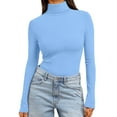 thumbnail image 3 of TrdSipl Long Sleeve Shirts for Women Turtleneck Slim Tops 2025 Winter Warm Up Underwear Blouse Soft Stretchy Based Layer Tee Shirt, 3 of 8