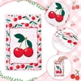 thumbnail image 3 of 100pcs Cherry Party Favor Bags Red Plastic Cherry Gift Bags with Handles Cherry Goodie Bags for Snacks Gifts Birthday Party Treat, 3 of 5