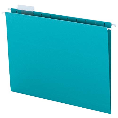 Smead Colored Hanging File Folder with Tab, 1/5Cut Adjustable Tab