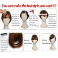 thumbnail image 3 of Short Neat Bangs Clip in Front Hair Extensions Fringe Bang Wig for Women, 3 of 4