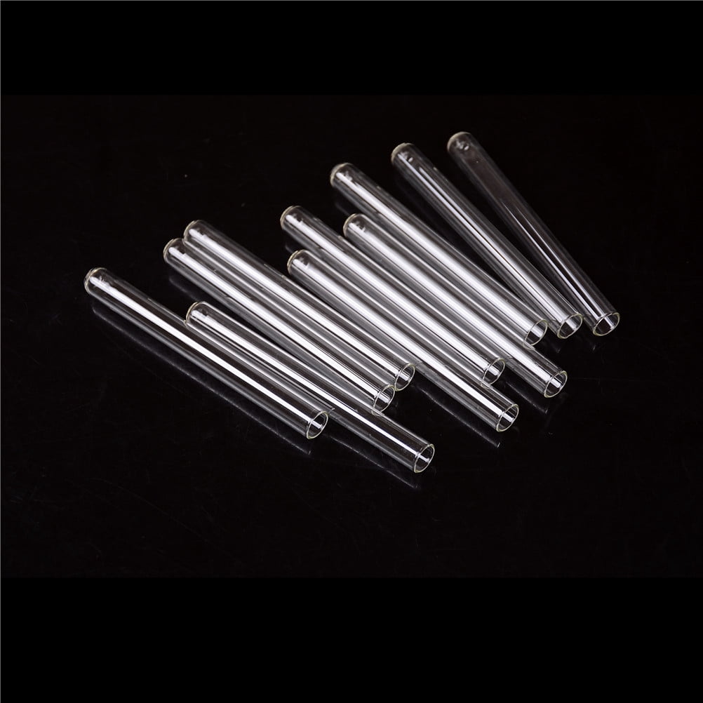 10Pcs 100 mm Pyrex Glass Blowing Tubes 4 Inch Long Thick Wall Test Tube