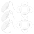 thumbnail image 3 of 20Pcs Plastic Mask For Restaurant Food Safety Protection, 3 of 8