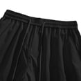 thumbnail image 6 of Besolor Cargo Shorts for Men Wide Leg Drawstring Elastic Waist Lightweight Casual Workout Outdoor Hiking Running Half Pants with Pockets(Medium,Black), 6 of 7