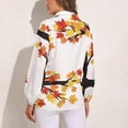 thumbnail image 2 of Bird On A Tree With Autumn Leaves Long Sleeve Blouse Woman Streetwear Casual Shirts Summer Oversize Woman Streetwear Clothing Birthday Present, 2 of 7