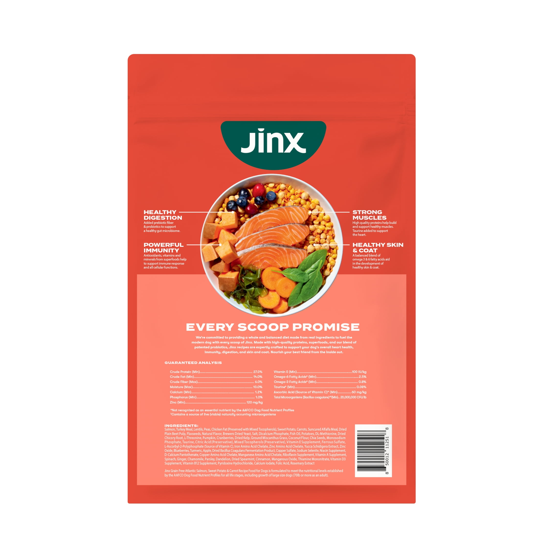 Jinx Salmon & Sweet Potato Carrot Dry Dog Food with High