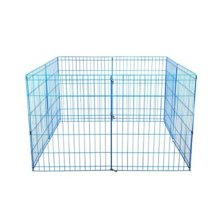 30 Tall Dog Blue Playpen Crate Fence Pet Kennel Play Pen Exercise Cage -8